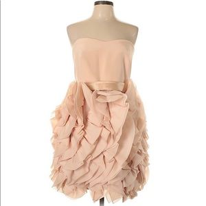 NWT Marchesa Notte Blush Strapless Dress